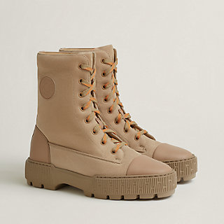 Bota de cano baixo Fresh - Bege | Hermès Brasil